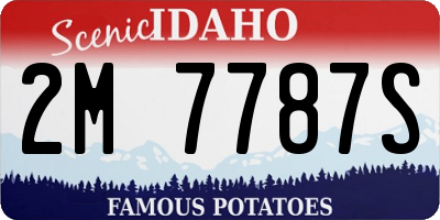ID license plate 2M7787S