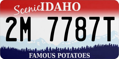 ID license plate 2M7787T