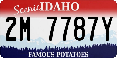 ID license plate 2M7787Y