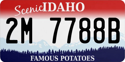 ID license plate 2M7788B