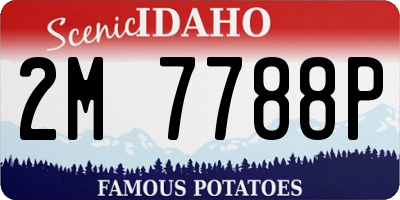 ID license plate 2M7788P