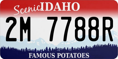 ID license plate 2M7788R