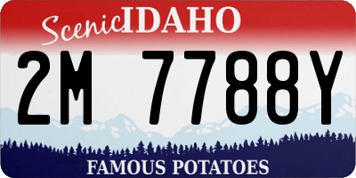 ID license plate 2M7788Y