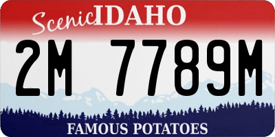 ID license plate 2M7789M