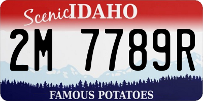 ID license plate 2M7789R