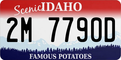 ID license plate 2M7790D