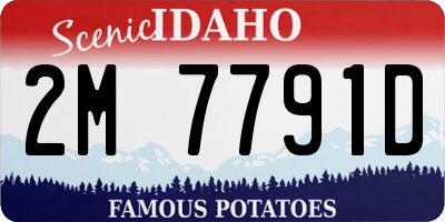 ID license plate 2M7791D
