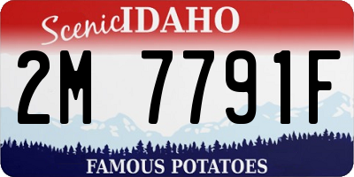 ID license plate 2M7791F
