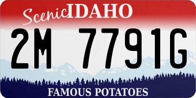 ID license plate 2M7791G