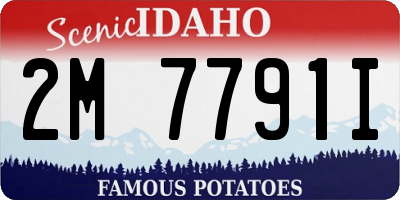 ID license plate 2M7791I