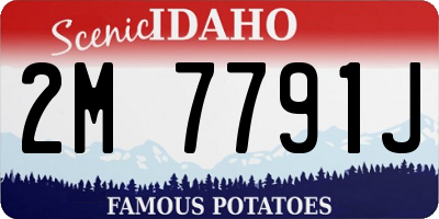 ID license plate 2M7791J