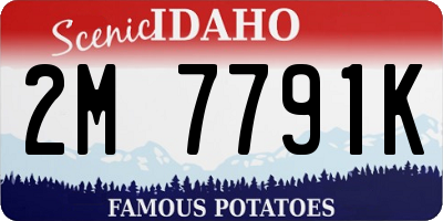ID license plate 2M7791K