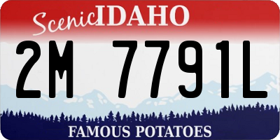ID license plate 2M7791L