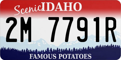 ID license plate 2M7791R