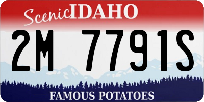 ID license plate 2M7791S