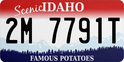 ID license plate 2M7791T