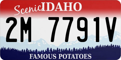 ID license plate 2M7791V