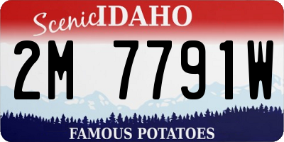 ID license plate 2M7791W