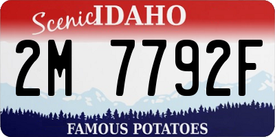 ID license plate 2M7792F