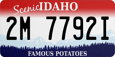 ID license plate 2M7792I