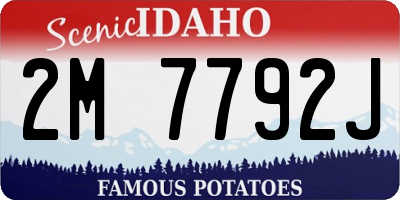 ID license plate 2M7792J