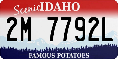ID license plate 2M7792L