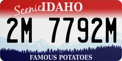 ID license plate 2M7792M
