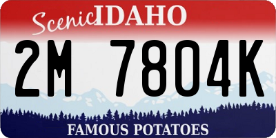 ID license plate 2M7804K