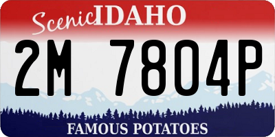 ID license plate 2M7804P