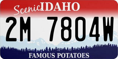 ID license plate 2M7804W