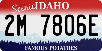 ID license plate 2M7806E