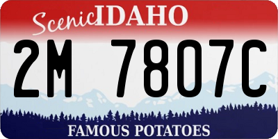 ID license plate 2M7807C