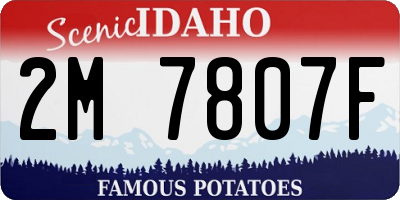 ID license plate 2M7807F