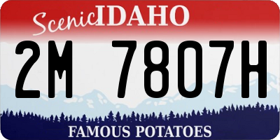 ID license plate 2M7807H