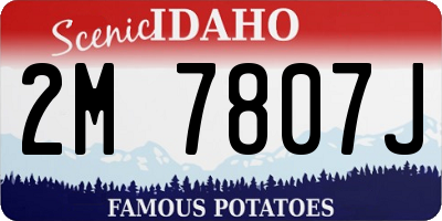 ID license plate 2M7807J