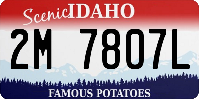 ID license plate 2M7807L
