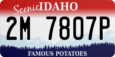 ID license plate 2M7807P