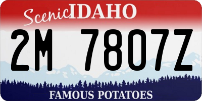 ID license plate 2M7807Z