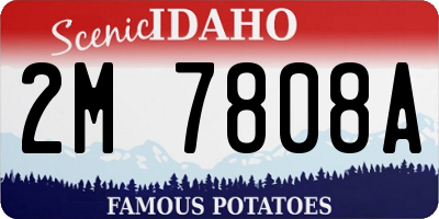ID license plate 2M7808A