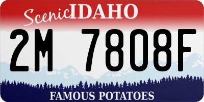 ID license plate 2M7808F