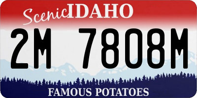 ID license plate 2M7808M