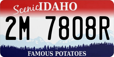 ID license plate 2M7808R