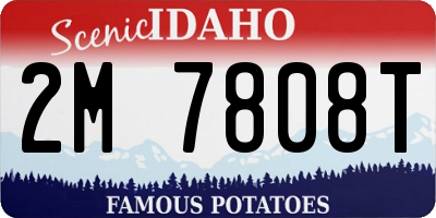 ID license plate 2M7808T