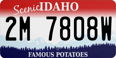 ID license plate 2M7808W