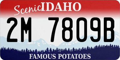 ID license plate 2M7809B