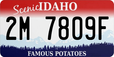 ID license plate 2M7809F
