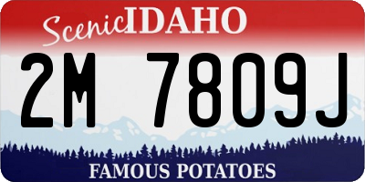 ID license plate 2M7809J