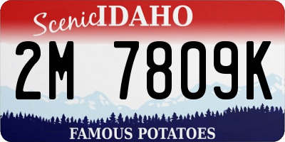 ID license plate 2M7809K