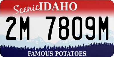 ID license plate 2M7809M