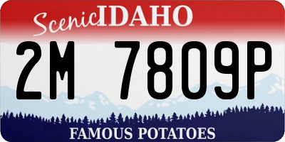 ID license plate 2M7809P
